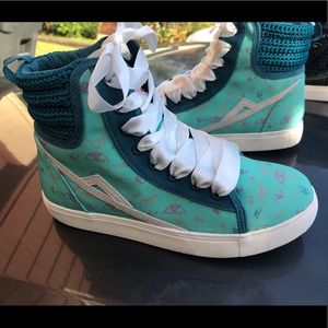 Free People Crocheted Canvas Hi Tops